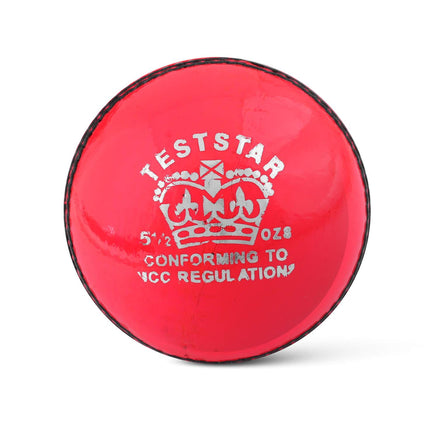 CA Test Star Leather Cricket Ball (Pink) Color Mill Sports