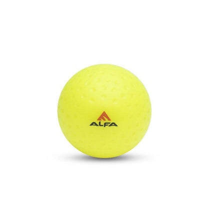 ALFA Hockey Turf Ball Dimple Hollow Yellow Color Mill Sports