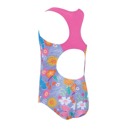 Zoggs Girls Sizzle Print Actionback One Piece Swimsuit